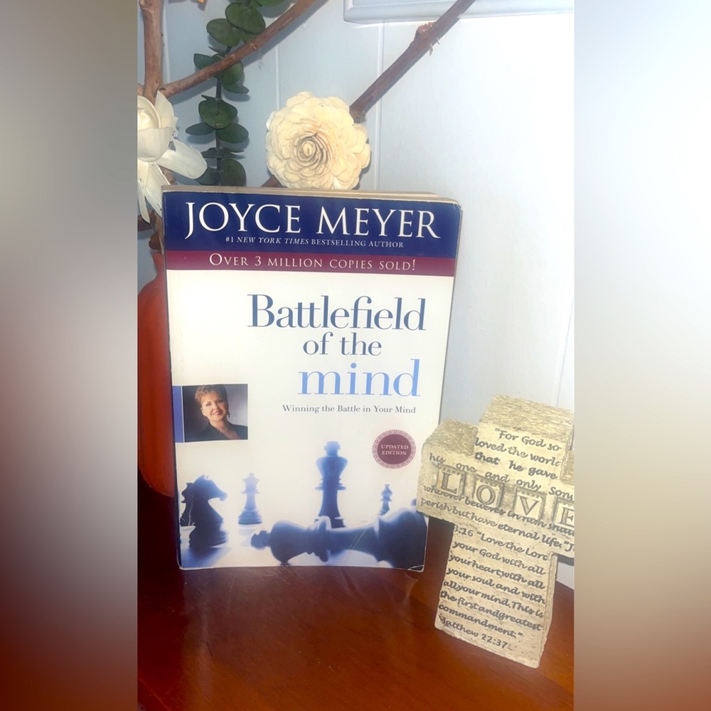 Paperback copy of “Battlefield of the Mind” by Joyce Meyer